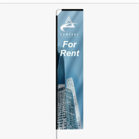 Real product photo of rectangle flag